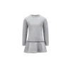 Moncler Embroidered Logo Dress Grey In Gray