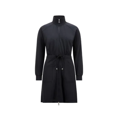 Moncler Zip-up Mini Dress Blue