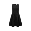 Moncler Robe En Gabardine À Motif Floral In Noir