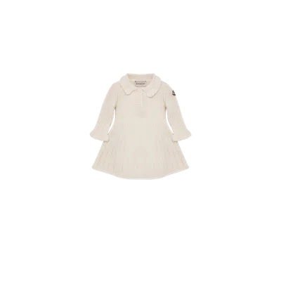 Moncler Kids' Robe En Laine, Filles, Blanc, Taille: 18/24 In Gray