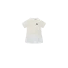 Moncler Robe Froncée En Coton In White