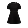 Moncler Robe Polo En Piqué De Coton À Strass In Black