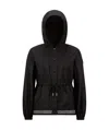 Moncler Veste À Capuche En Taffetas Rochebonne In Black