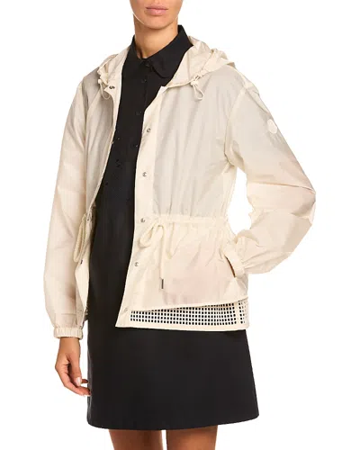 Moncler Rochebonne Hooded Rain Jacket In White
