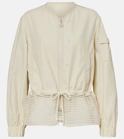 Moncler Rochecotte Broderie Anglaise Jacket In White