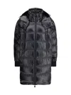 Moncler Rochelairs Long Down Jacket In Black