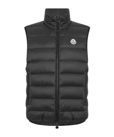 Moncler Rocoque Zip-up Padded Gilet In Black