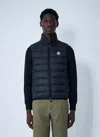 Moncler Men's Button Up Padded Vest In Blue