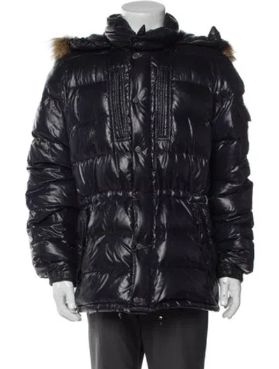 Pre-owned Moncler Rod Puffer Coat In Blue