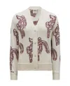 Moncler Roger Rabbit-intarsia Cotton Cardigan In White