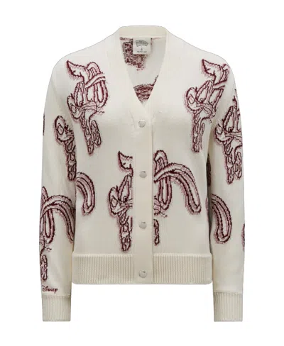 Moncler Roger Rabbit-intarsia Cotton Cardigan In White