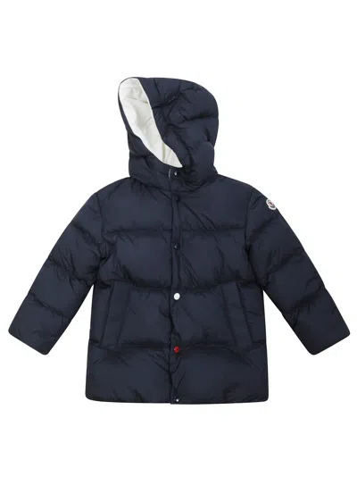 Moncler Romain Short Parka Jacket In Blue