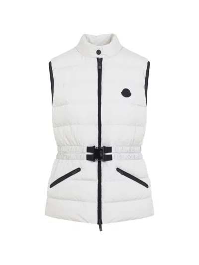 Moncler Romantisme Down Vest Padded With Waist Belt And Pockets