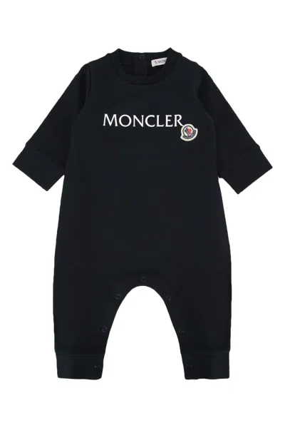 Moncler Babies' Romper + Box In Black