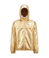 Moncler Roques Laminated Hooded Jacket In Yellow