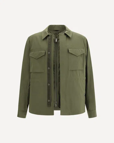 Moncler Roquille 3-in-1 Reversible Padded Shirt Jacket In Animal Print