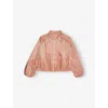 Moncler Rose Chazeron Shell Jacket 4-14 In Rose