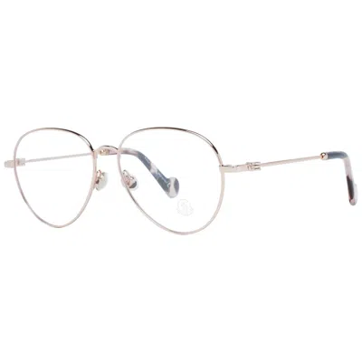 Moncler Rose Gold Unisex Optical Frames In Gray