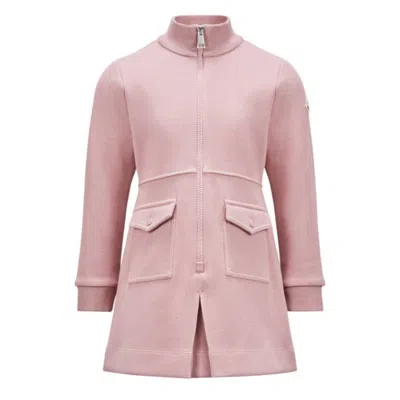 Moncler Kids'  Rose Pink Cotton Piquet Polo Dress