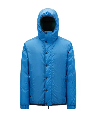 Moncler Rosiere Reversible Down Jacket In Blue