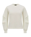Moncler Round Collar And Long-sleeved T-shirt In White
