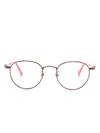 Moncler Round-frame Glasses In 红色