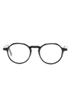 Moncler Round-frame Glasses In 黑色