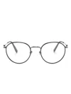 Moncler Round-frame Glasses In 黑色