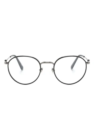 Moncler Round-frame Glasses In Black