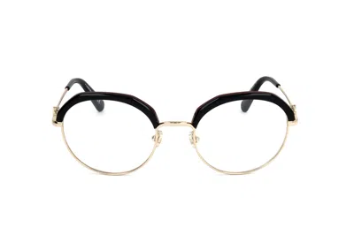 Moncler Round Frame Glasses In Black