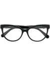 Moncler Round-frame Glasses In Black