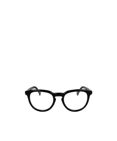 Moncler Round Frame Glasses In Black