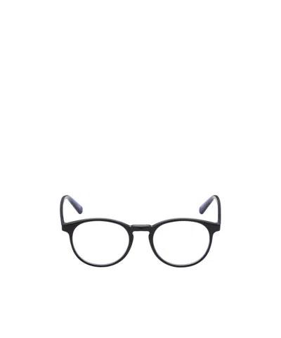 Moncler Round Frame Glasses In Black