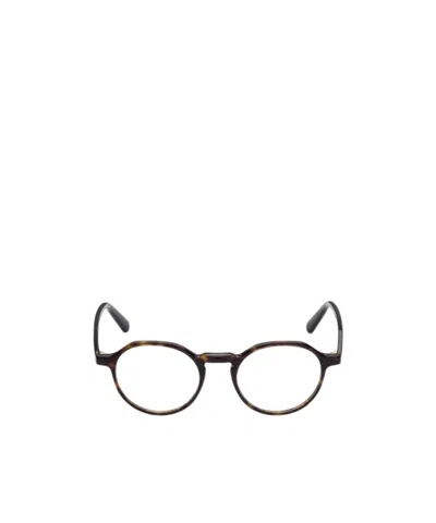 Moncler Round-frame Glasses In Black