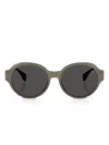 Moncler Round-frame Sunglasses In Green