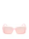 Moncler Promenade Rectangle-frame Sunglasses In 72z Pink