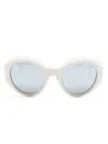 Moncler Round-frame Sunglasses In White