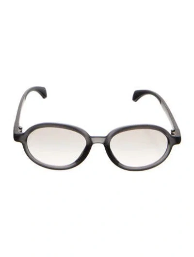 Pre-owned Moncler Round Gradient Sunglasses In Gray