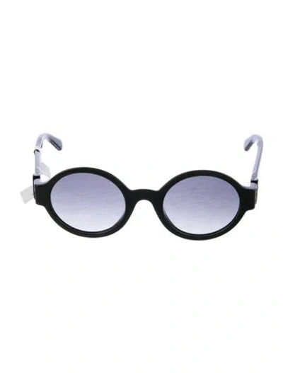 Pre-owned Moncler Round Gradient Sunglasses In Green