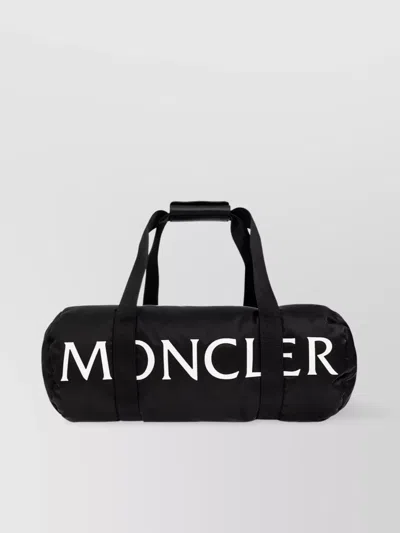 Moncler Round Gym Bag Top Handles In Black