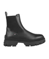 Moncler Bottes Chelsea En Cuir Hevea In Black