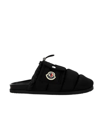Moncler Round Head Muller Shoes In Black