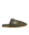 Moncler Mon Pocket Slippers In Green