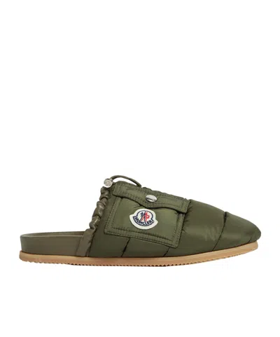 MONCLER MON POCKET PADDED LEATHER MULES
