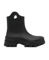 Moncler Misty Logo Round Toe Rain Boots In Black