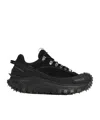 Moncler Trailgrip Lite 3 Nubuck And Suede Sneakers In Black