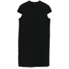 Moncler Black Knife Pleat Minidress In Black