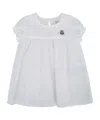 Moncler Round Neck Short Sleeve Dress In White