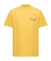 Moncler Round Neck Short Sleeve T-shirt In Yellow