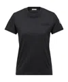 Moncler Round Neck Short Sleeve T-shirt In Black